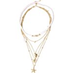 5-Layer Bohemian Layered Necklace for Women | Adjustable Chain for Women Stylish (42-58cm) Gold-Plated Beach Jewellery | Lightweight Neck Chain Stylish (28.9g) 5-Layer Bohemian Layered Necklace for Women | Adjustable Chain for Women Stylish (42-58cm) Gold-Plated Beach Jewellery | Lightweight Neck Chain Stylish (28.9g)