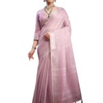 AKHILAM Women’s Organza Woven Design Saree With Unstitched Blouse Piece (SWRNIKA1001_IS_Parent)