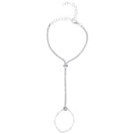 Aaishwarya Silver Chain Ring Bracelet With Glimmreing Crystal Stones (Pack of 1) | Valentine Gift for Wife | Bracelets for Women and Girls | Stylish Party Jewelry Aaishwarya Silver Chain Ring Bracelet With Glimmreing Crystal Stones (Pack of 1) | Valentine Gift for Wife | Bracelets for Women and Girls | Stylish Party Jewelry