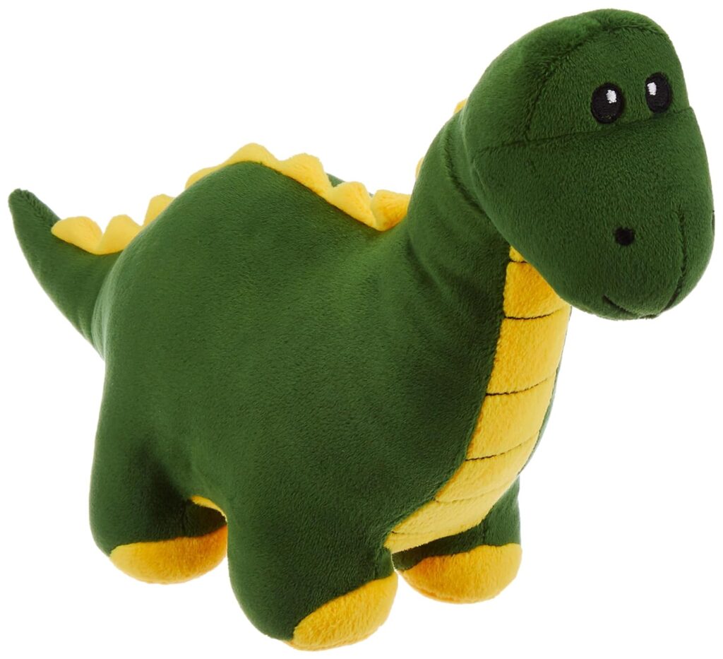 Amazon Brand – Jam & Honey Dinosaur, Cute, Plush/Soft Toy, Suitable for Boys, Girls and Kids, Super-Soft, Safe, 34 cm (Green & Yellow)
