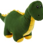 Amazon Brand – Jam & Honey Dinosaur, Cute, Plush/Soft Toy, Suitable for Boys, Girls and Kids, Super-Soft, Safe, 34 cm (Green & Yellow)