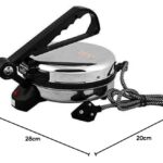 BAJAJ VACCO® Electric Go-Ezzee Chapati/Roti/Khakhra Maker C-02 Wattage 900, Stainless Steel, Black