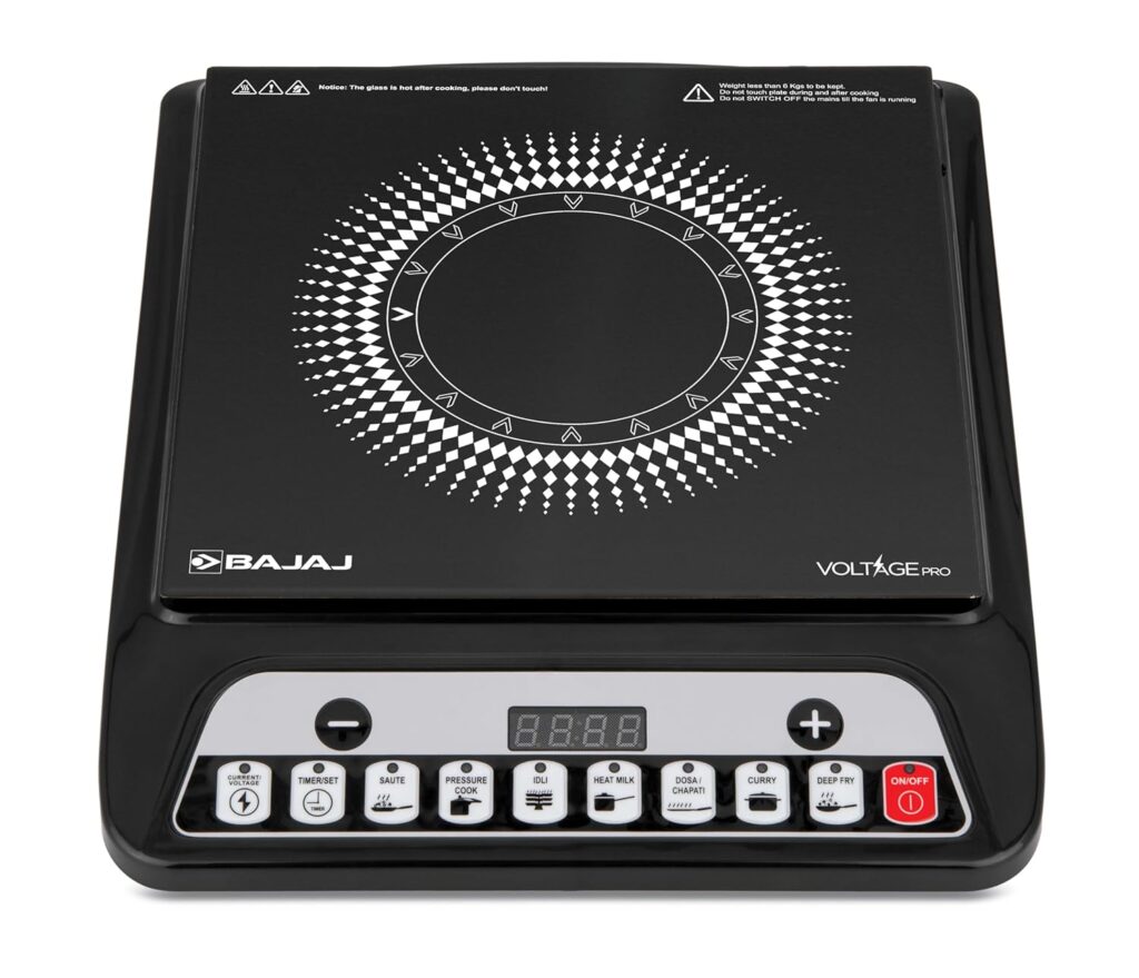 Bajaj 140TS 1400 W Induction Cooktop | 7 Pre-Set Menus | Insect Protection | 1 Year Warranty 【Black】 Bajaj 140TS 1400 W Induction Cooktop | 7 Pre-Set Menus | Insect Protection | 1 Year Warranty 【Black】