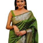 C J Enterprise Women’s Banarasi Saree Pure Kanjivaram Style Silk Saree With Blouse Piece for Wedding (KeriButti-51)