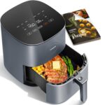 COSORI Air Fryer 5 QT (4.7 Litre) Black, 1500W Fast Cooking 9 Preset Menu, 30 Recipes Cookbook, Grill, Broil, Roast, Toast, Bake, Reheat, Defrost, Digital Touch Panel (CAF-L501)