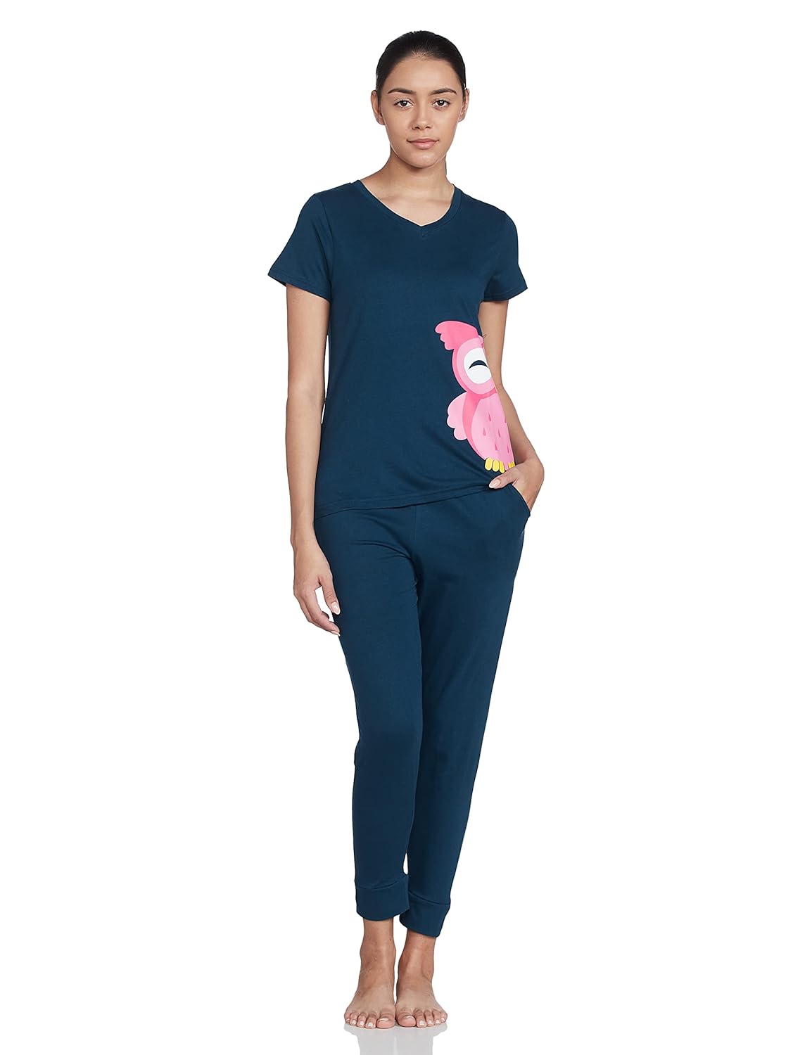 Clovia Night Suits for Women, Night Dresses for Women, Pyjama Set for Women, Women Night Suit Set, Night Wear for Women, Lounge Wear Set for Women – Printed Top & Pyjama Set