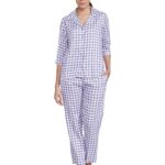Clovia Women Cotton Shirt and Pyjama Set