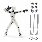 Dummy 13 Action Figure Robot | Fully Articulated Robot Toy | 3D Printed (White Armour)