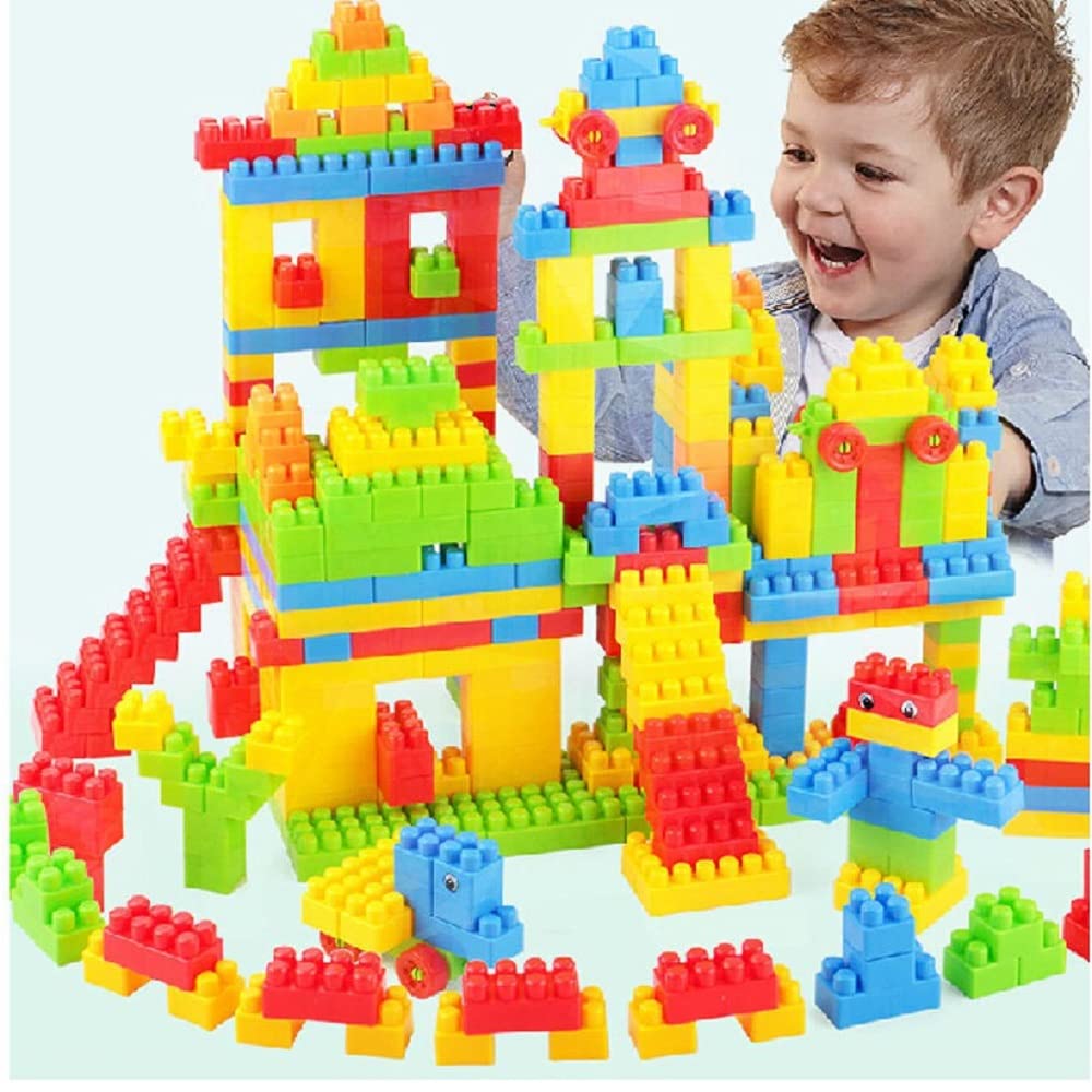 FunBlast DIY Plastic Building Blocks for Kids Building Blocks Toy for Kids Puzzle Games for Kid, Toys for Children Educational & Learning Toy for Kid, Girls & Boys – (250+ Blocks with 38 Wheels)