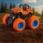 GRAPHENE 4WD Friction Powered Monster Truck Toy Push & Go Off-Road Car for Kids Amazing 360° Stunts All-Terrain Grip Vibrant Colors for Boys Girls Birthday Christmas Fun Play