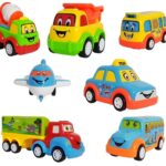 Galaxy Hi-Tech® Pull Back Car Exclusive, Non Toxic Unbreakable Automobile Car Toy Set, Pull Back Truck Toy Aeroplane Set for Kids Boy and Girl (Multi Colour, Pack of 7)