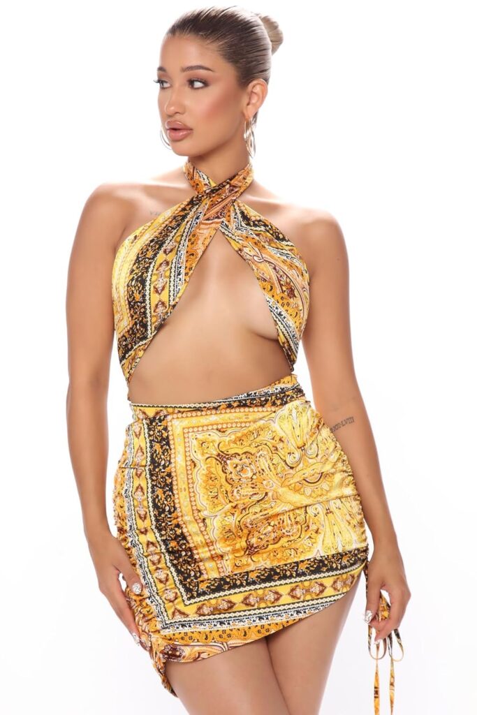 GirlFriend Womens Lingerie Satin Printed Babydoll Lingerie Lace Teddy Mini Bodysuit Sexy Bikini Swimwear with Panty Golden, Free Size GirlFriend Womens Lingerie Satin Printed Babydoll Lingerie Lace Teddy Mini Bodysuit Sexy Bikini Swimwear with Panty Golden, Free Size