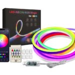 Groeien 5 Meter USB Powered Flexible Smart RGBIC Neon Flex LED Strip Lights with App & Remote-Control, Music Sync LED Strip, Silicone Rope Light for Home Decoration, Diwali, Christmas