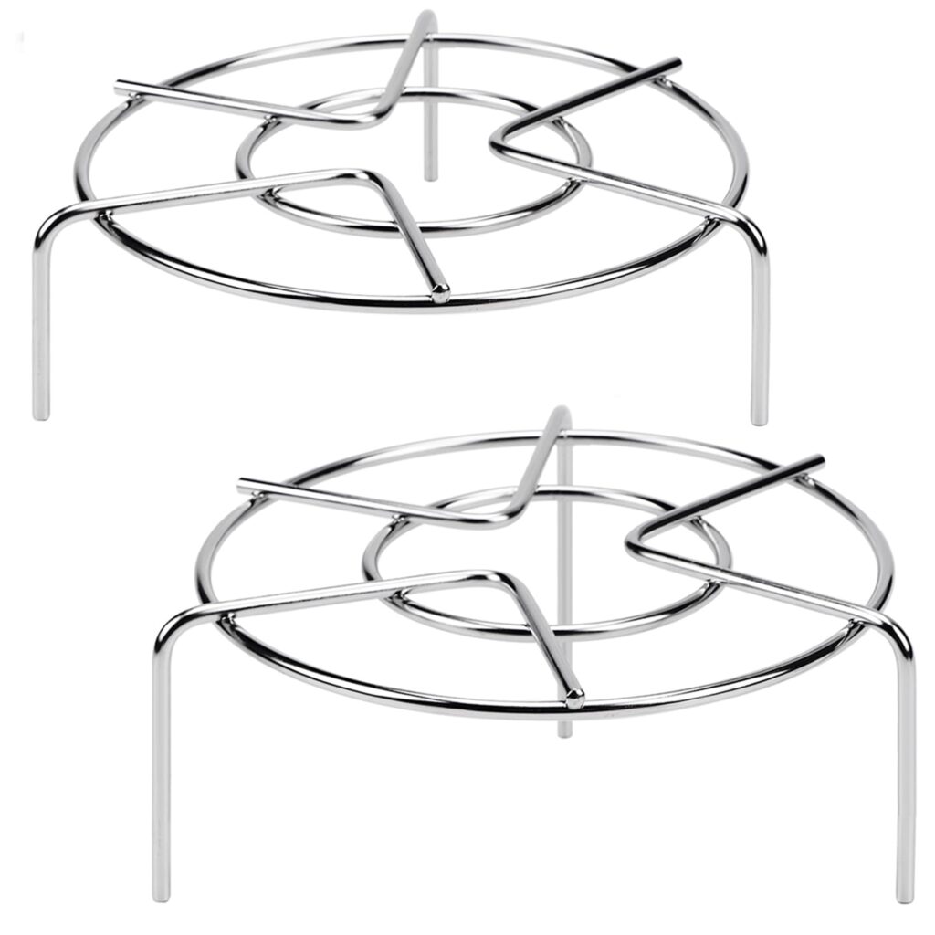 HULISEN Steamer Rack For Pots, 2-4/5″ and 2″ Tall Trivet for Instant Pot 6 Qt and 8 Qt, 18/8 Stainless Steel Steaming Rack Fit Pressure Cooker (7″ Dia – 2Pcs) HULISEN Steamer Rack For Pots, 2-4/5″ and 2″ Tall Trivet for Instant Pot 6 Qt and 8 Qt, 18/8 Stainless Steel Steaming Rack Fit Pressure Cooker (7″ Dia – 2Pcs)