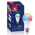 Havells Glamax 9W B22 WiFi LED Smart Bulb with Music Sync Function, Compatible with Amazon Alexa and Google Assistant (16M Colours)