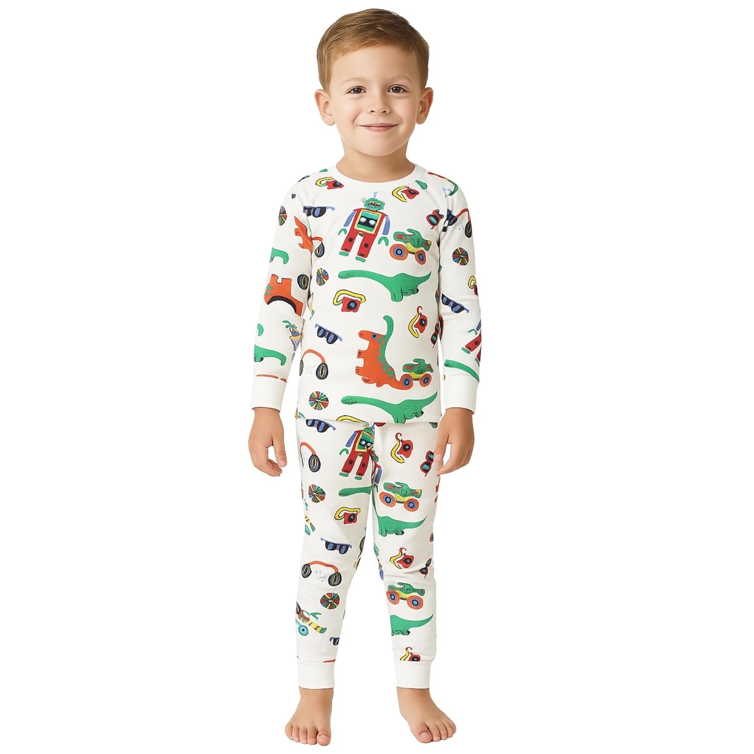 Hestia | H.NSG.7 | Kids Nightwear | Sleepwear | Cotton | Trouser Full Sleeves Tshirt | Elastic Waist | Night Dress with Pyjama Tshirts for Boys | Breathable Fabric | Set 1