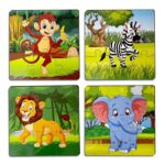 HighRoof Wooden Jigsaw Puzzle Games for Children & Kids Wooden Puzzle for 2 3 4 5 6Year Old Girls Boys Animals Jigsaw Puzzle(Pack of 4)
