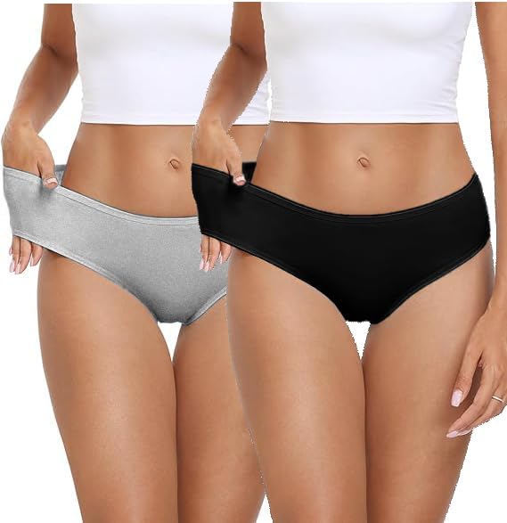 LOURYN KOULYN® Breathable Panties for Women | Soft mid Waist Stetchy Hipster Underwear | Briefs Combo for Women | Multipack Panties