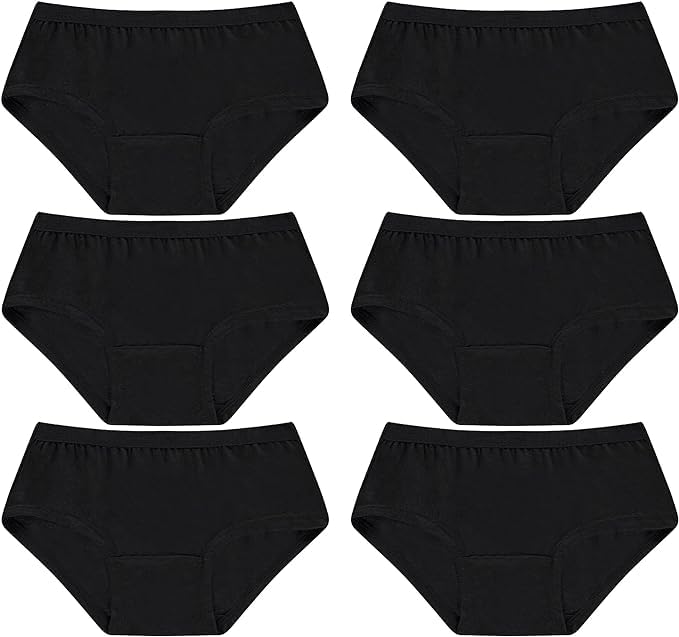 LOURYN KOULYN® Multipack of Womens Cotton Underwear Panty Briefs in Bulk, 95% Cotton Soft Panties