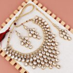 Lucky Jewellery Designer Gold Plated Elegant Stone Necklace Set For Women & Girls (825-L1SS-837-PARENT)