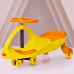 LuvLap Sunshine Swing Car for Kids, Comfortable Seats & Durable, Smooth Wheels, Baby Car, Magic Toy, Push Ride On, 3+ Years, Birthday Gift for Baby Boys & Girls, Yellow