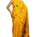 MIRCHI FASHION Women Ready to Wear Chiffon Chevron Printed Saree with Blouse Piece | Pre Draped Farewell Sari MIRCHI FASHION Women Ready to Wear Chiffon Chevron Printed Saree with Blouse Piece | Pre Draped Farewell Sari