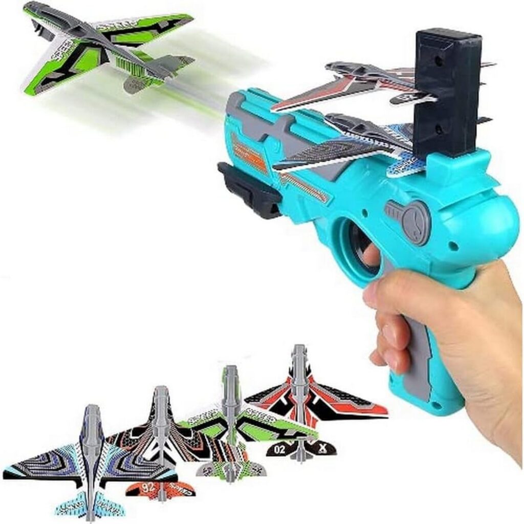 Mkv store Catapult Toy Airplane, Pistol Shooting Game Toy Gun Air Battle Glider Airplane Launcher Toy for Kids Outdoor Sport Aircraft All