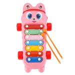 Mommers Xylophone Musical Educational Toy for Kid (1-3Year Old) I Toddlers Babies Kids Girls, Boys I 2-in-1 Piano Combined I Safe for Drum Sticks for Fast and Fun Learning for Kid- Pink