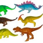 Negi Dinosaur Toy Set of 6 Pcs – Big Dinosaurs Animals Figures Toys Play Set for Kids, Playing Kids Dinosaur Set of 6 Pcs for Kids .. (Multicolours)