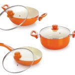 Nirlon Ceramic Cookware Set, 3-Pieces, Orange (BT-CC-FP-K22-C) Nirlon Ceramic Cookware Set, 3-Pieces, Orange (BT-CC-FP-K22-C)