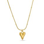 PALMONAS Heart Ball Chain Pendant for Women – Waterproof & Anti Tarnish Jewellery | Gift For Women & Girls