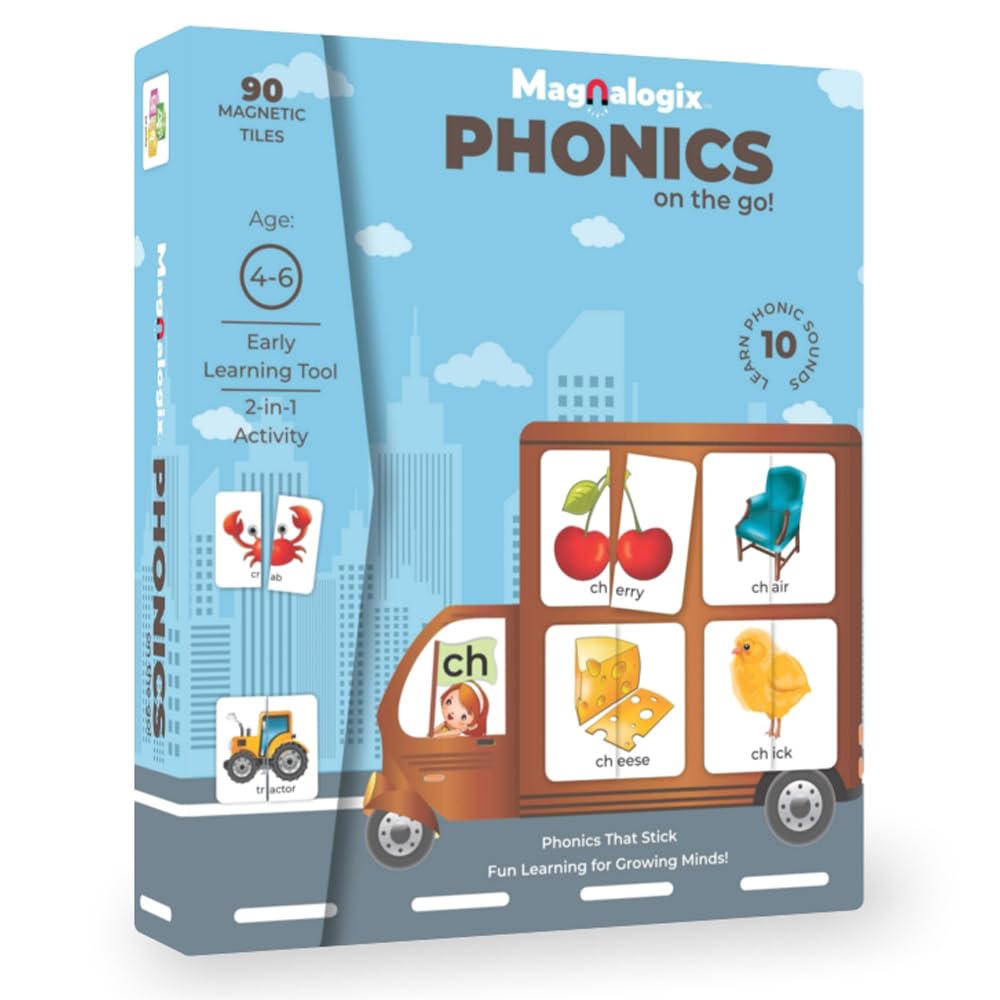 PELIKAS TOYZ ​​Magnetic Phonics Kit for Kids, Montessori Toys for 4 to 6 Year Old, Gift for Boys Girls – Magnalogix Phonics on The Go !