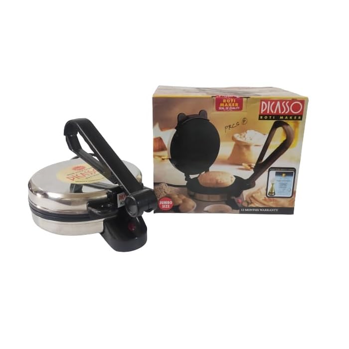 Picasso Roti Maker for USA 110 Volts | Roti Chapati Maker for US & Canada – USA 3 Pin Plug – “Not for use in India”