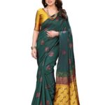 RAJESHWAR FASHION WITH RF Women’s Kanjivaram Art Silk Saree Soft Banarasi Style Sari With Blouse Piece For Wedding