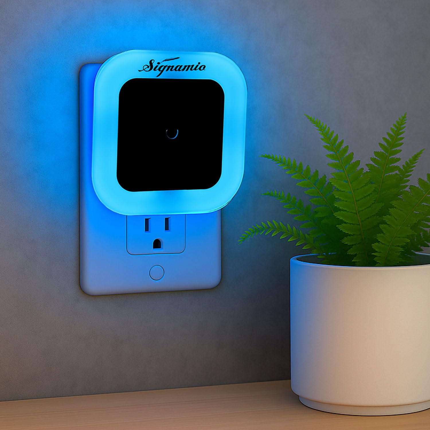 SIGNAMIO 1 Pcs Sensor Light for Home Indoor – Smart Motion Sensor LED Light, Automatic On/Off Night Lamp, Energy-Saving 0.5W for Bedroom, Bedside, Home Use-Blue