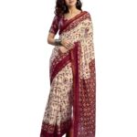 SIRIL Women’s Pure Cotton Warli Printed Ready To Wear Saree With Unstitched Blouse Piece