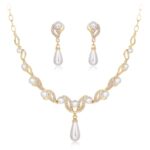 Shining Diva Fashion Latest Stylish Design Fancy Traditional Pearl Necklace Jewellery Set for Women (15121s)