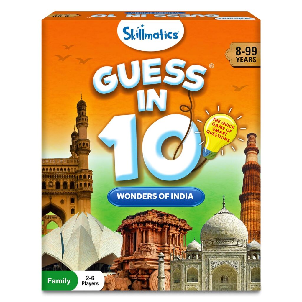 Skillmatics Guess in 10 Wonders of India, Perfect for Boys, Girls, Kids, and Families Who Love Card Games, Educational Games, Board Games, Trivia Gifts for Ages 8, 9, 10 and Up Skillmatics Guess in 10 Wonders of India, Perfect for Boys, Girls, Kids, and Families Who Love Card Games, Educational Games, Board Games, Trivia Gifts for Ages 8, 9, 10 and Up