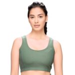 Steylo Women’s Solid Non Padded Polyester Elastane Sports Bra STY-30-A-BK