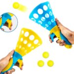Storio Click and Catch Twin Ball Launcher Game with 3 Balls Indoor Outdoor Toy Set, Pop & Catch Ball Play Fun Boys & Girls – Multicolor Storio Click and Catch Twin Ball Launcher Game with 3 Balls Indoor Outdoor Toy Set, Pop & Catch Ball Play Fun Boys & Girls – Multicolor