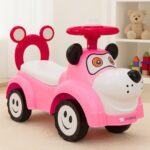 Storio Kuku Ride-On Push Car for Toddlers – Pink Toy Car for Girls, 1–3 Years, Easy Grip Steering