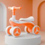 Storio Olive Kids Push Ride-On – Orange Color Baby Ride-On Car with Steering & Storage Seat
