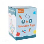 Tokid Toys ® 5 in 1 Multifunctional Montessori Wooden Toy Play Kit Wooden Block Shape Sorter Montessori Toys for Toddler 1 2 3 Year Old Carrot Pulling Harvest Catch