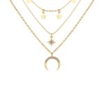 Vembley Stunning Gold Plated Layered Pendant Necklace For Women and Girls Vembley Stunning Gold Plated Layered Pendant Necklace For Women and Girls