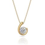 Verozi 925 Sterling Silver Solitaire Pendant Necklace & Earrings Set for Women, Cubic Zirconia AAAAA, Fine Jewellery Gifts for Women & Girls, 18” Length, Assured Purity & 6 Month Warranty