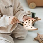 XSOURCE Wooden Lacing Toy for 2 Years Toddler Skills Development Toy for Toddlers Montessori Materials for Learning Sewing Kit for Kids Montessori Toys (Cloud Moon Star Combo, Beige)