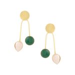 Yellow Chimes Earrings for Women | Traditional Golden Drop Earrings for Girls | Gold Plated Stone Studded Earrings | Birthday Gift for Women & Girls Anniversary Gift for Wife