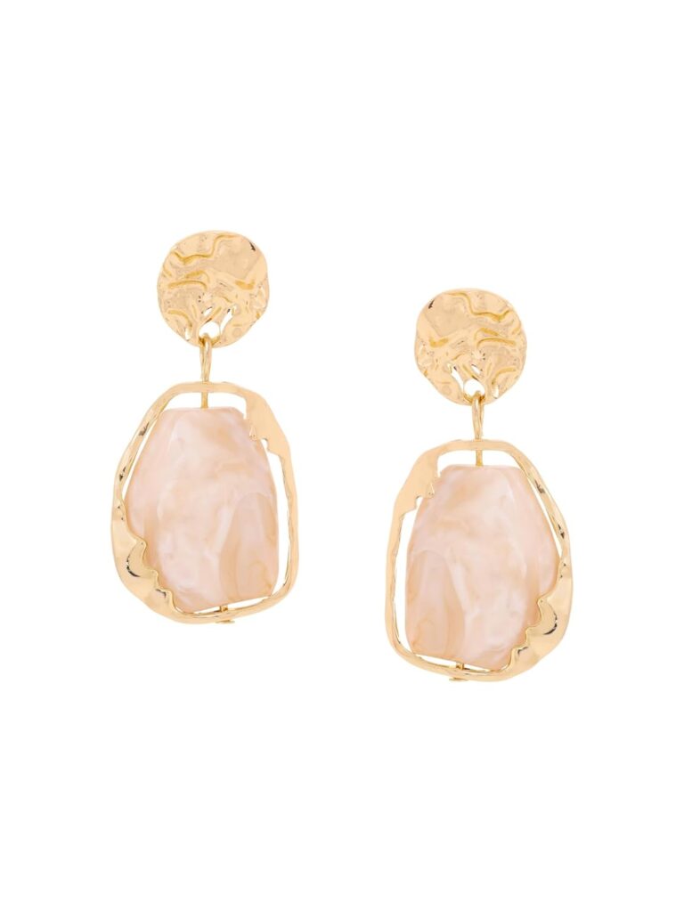 Yellow Chimes Fashion Women Earrings | Gold Toned Black Color Crystal Earrings