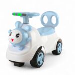kidsROAR Push Ride On Car for Kids 1-5 Years | Baby Push Car with Music, 3D Lights & Backrest | Premium Ride On Toy Supports Up to 35kg (Rabbit, Blue)