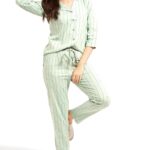 AV2 Women’s Cotton Heart Printed Night Suit Set of Shirt & Pajama Set | Casual Night Dress for Women-4016